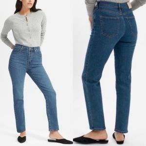 Everlane The Authentic Stretch High-Rise Slim Straight Cigarette Jean | 28